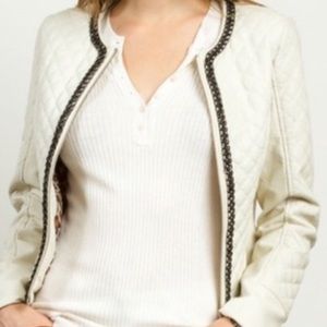 Textured Leather Jacket TCEC